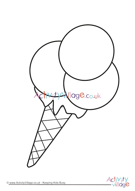 ice cream colouring in