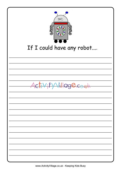 If i could have any robot - story starter
