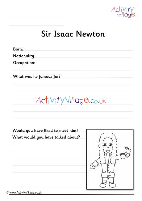 Isaac Newton Worksheet 6819