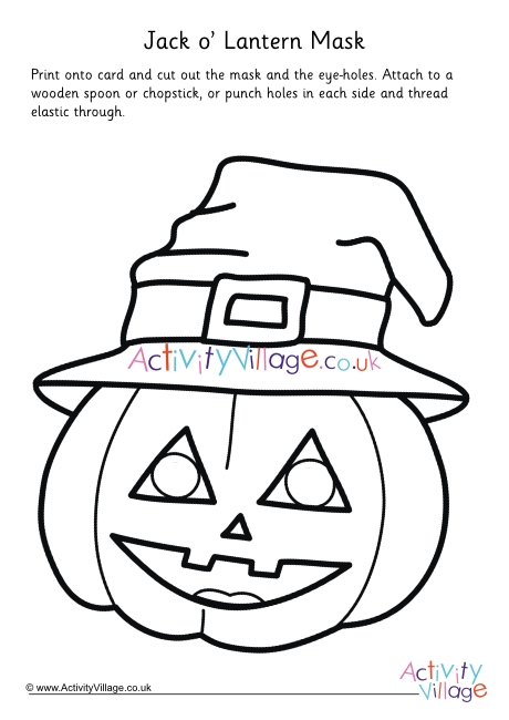 Pumpkin Mask Printable Template