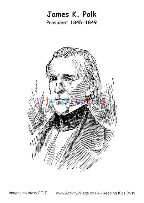 James Polk Colouring Page