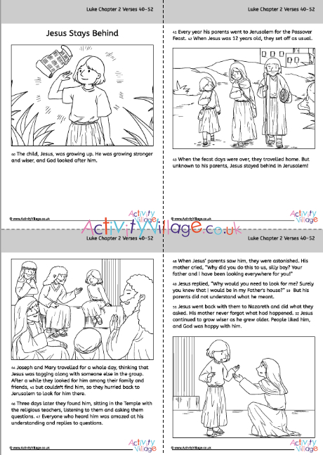 Jesus Stays Behind story and colouring book
