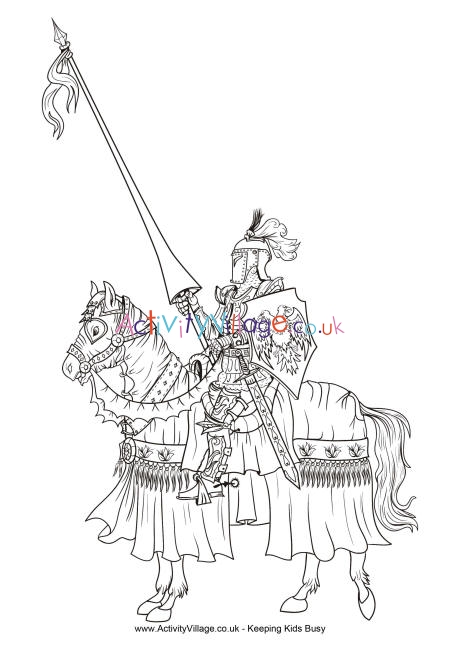knight lion coloring pages