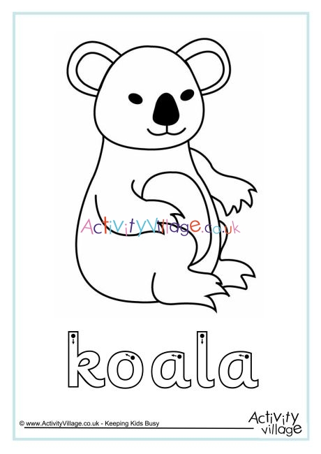 Koala finger tracing