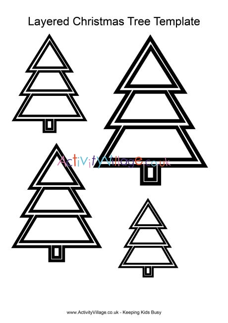 triangle christmas tree cut out