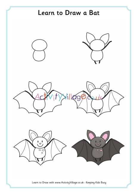 How To Draw A Bat For Kids, Step by Step, Drawing Guide, by Dawn | Draw a  bat, Drawings, Bat coloring pages