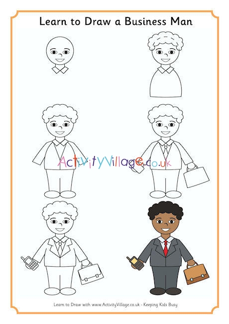 How to Draw a Man for Kids