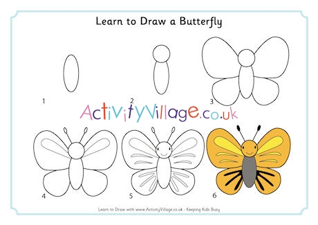 how do you draw a butterfly