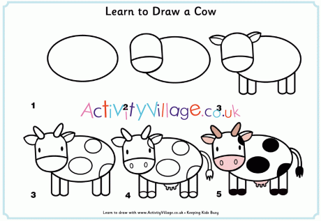 learn to draw a cow 0