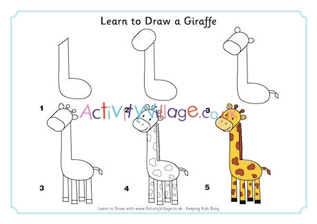 How to Draw a Giraffe - Draw for Kids