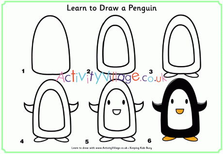 How to Draw a Penguin (Easy for Kids) - Crafty Morning