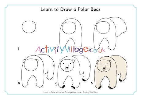 How to draw a polar bear portrait | Step by step Drawing tutorials