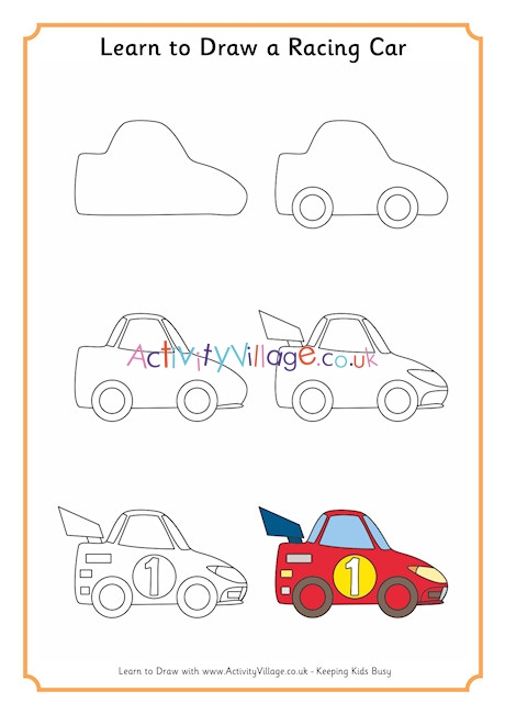 How to draw a race car – wonderstrange arts