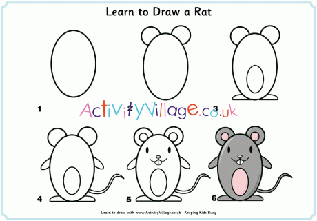 How to Draw a Rat (Rodents) Step by Step | DrawingTutorials101.com