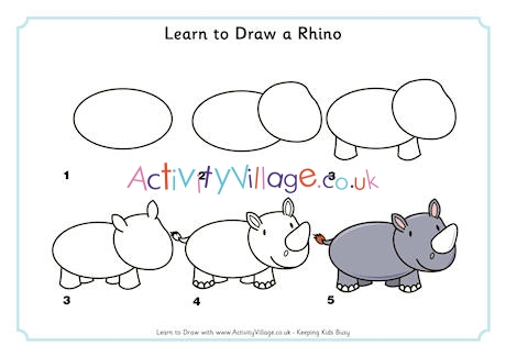Rhinoceros Coloring Page Isolated for Kids Stock Vector - Illustration of  drawing, coloring: 237853633