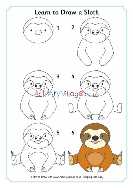 How to draw a sloth in 8 easy steps