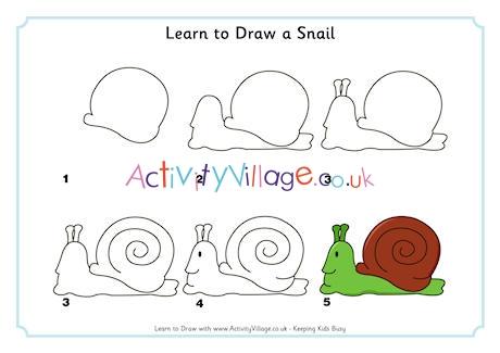 Cartoon Snail Drawing - How To Draw A Cartoon Snail Step By Step