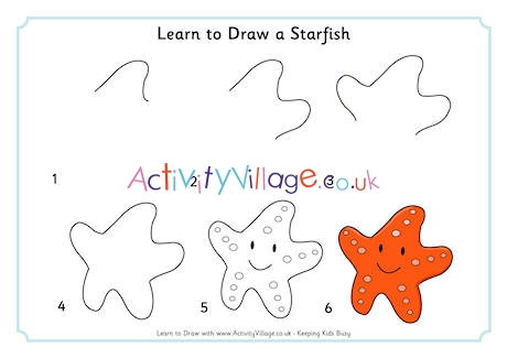 starfish drawing for kids