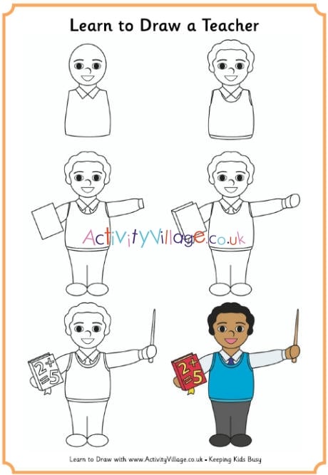 Female Teacher Illustration Cartoon Drawing and White Background and White  Background Stock Illustration - Illustration of education, funny: 107005408