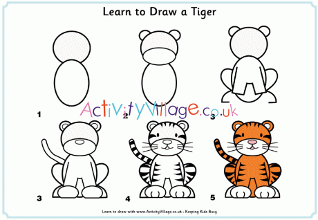 How to Draw a Tiger – Step by Step Drawing Tutorial - Easy Peasy
