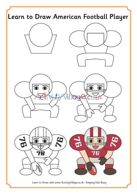 football player drawings