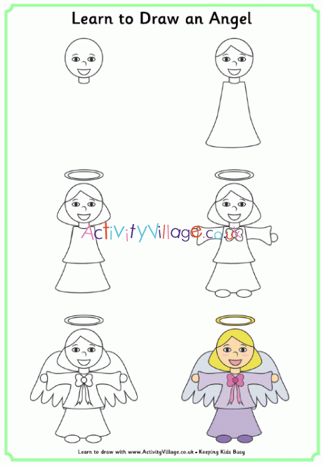 How to Draw Cartoon Angels in Easy Step by Step Drawing Tutorial – How to  Draw Step by Step Drawing Tutorials | Cartoon drawings, Drawings, Step by  step drawing