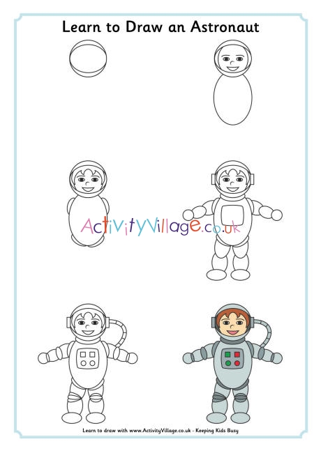 How to draw an astronaut  Step by step Drawing tutorials