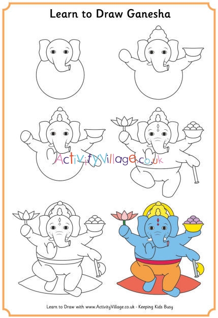 Easy Ganpati Drawing | Independence Day Drawing | How to Draw Lord Ganesha  for Independence Day | Book art drawings, Ganpati drawing, Independence day  drawing