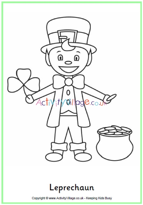 Download Leprechaun Colouring Page