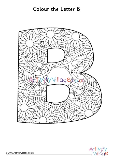 letter b coloring pages activities