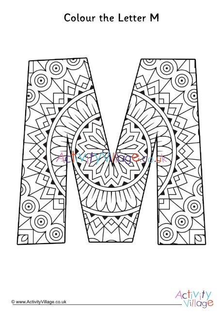 letter m coloring page