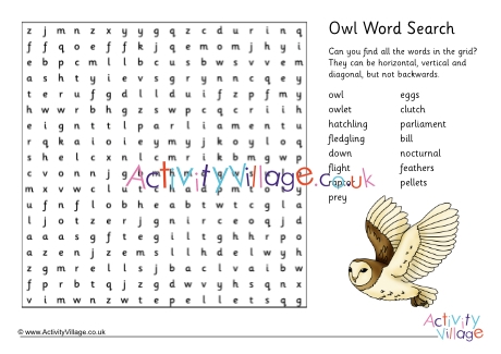 owl word search