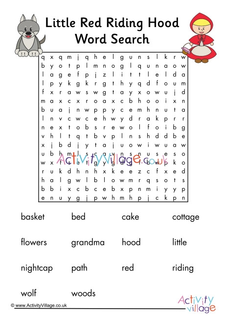 little-red-riding-hood-word-search