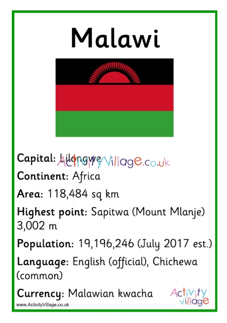 malawi official languages english