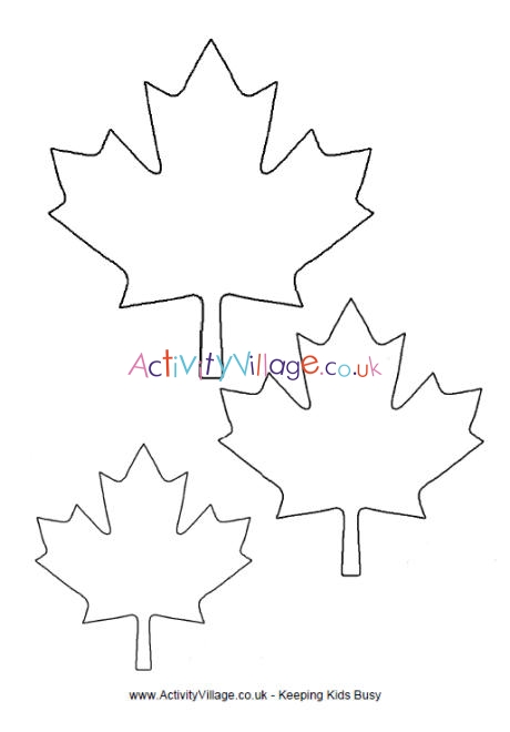 maple leaf outline printable