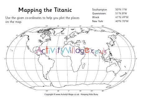 Mapping the Titanic Worksheet