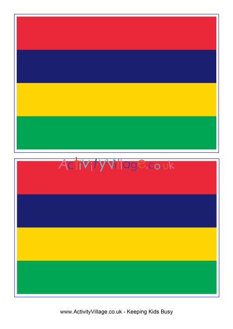 Mauritius flag printable