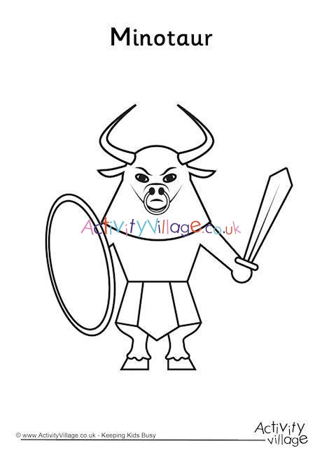 Minotaur Colouring Page