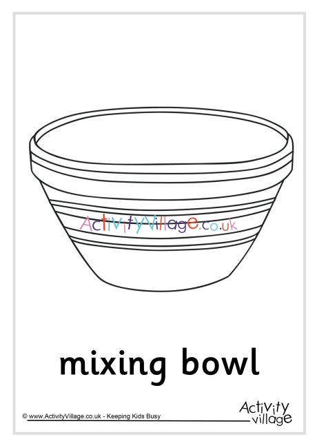mixing bowl coloring page