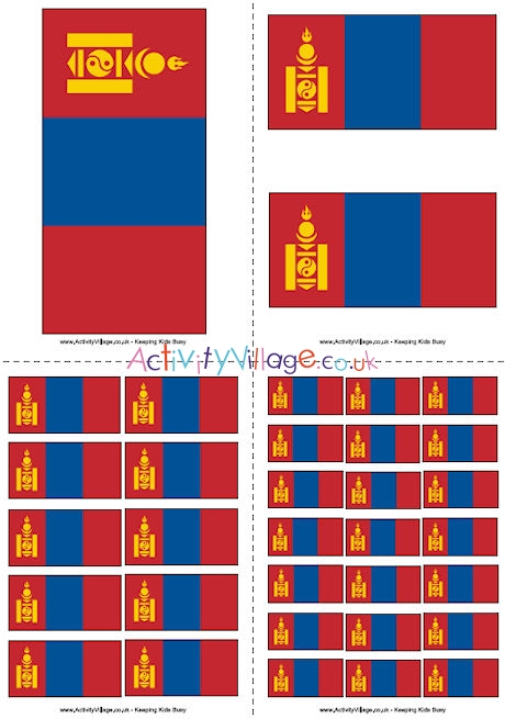 Mongolia Flag Printable