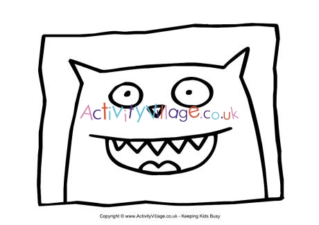 Monster colouring page 6