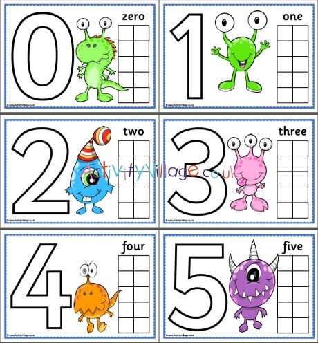 FREE Printable Number Playdough Mats: Count 1-10