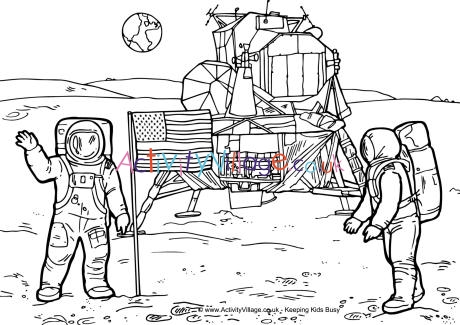 printable pictures of the moon landing