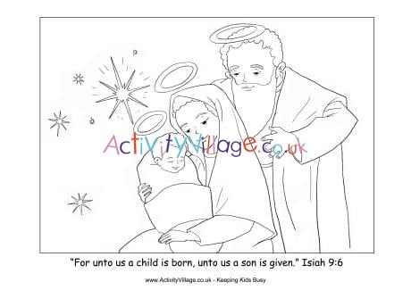 Nativity Colouring - A Child is Born