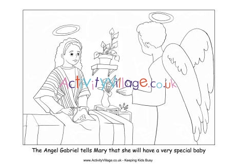 angel gabriel coloring pages