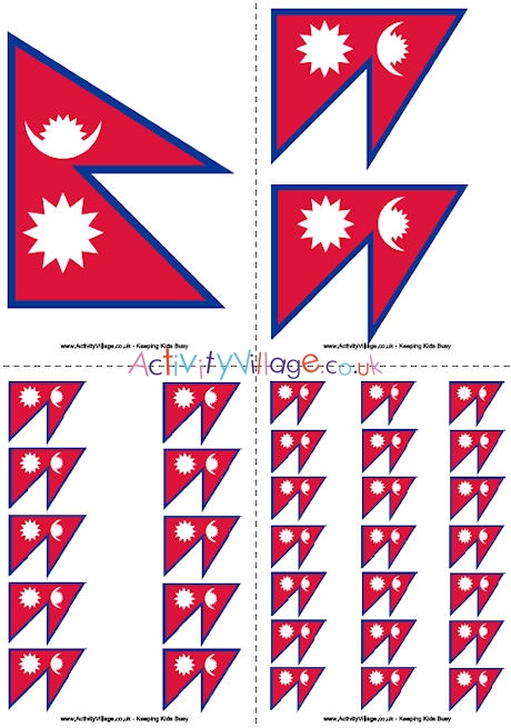 Nepal Flag Printable