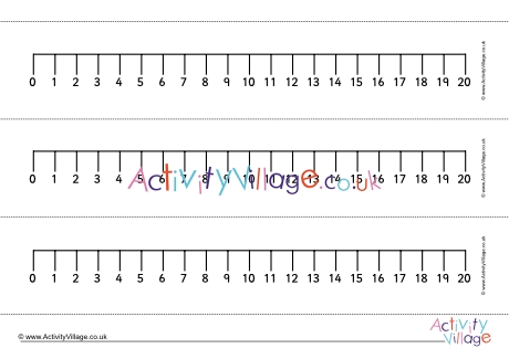 Number lines to 20 - simple