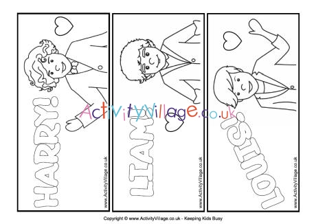 one direction logo colouring pages