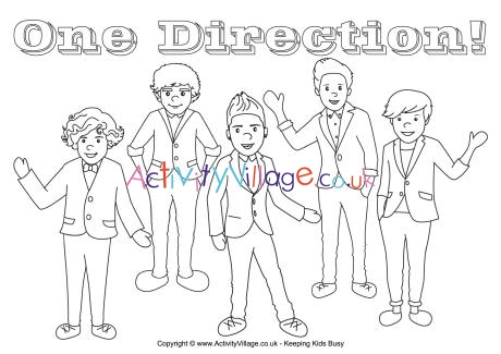 one direction coloring pages to print out