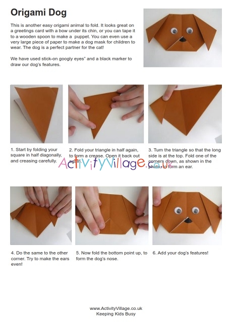 how do you make an origami dog for beginners